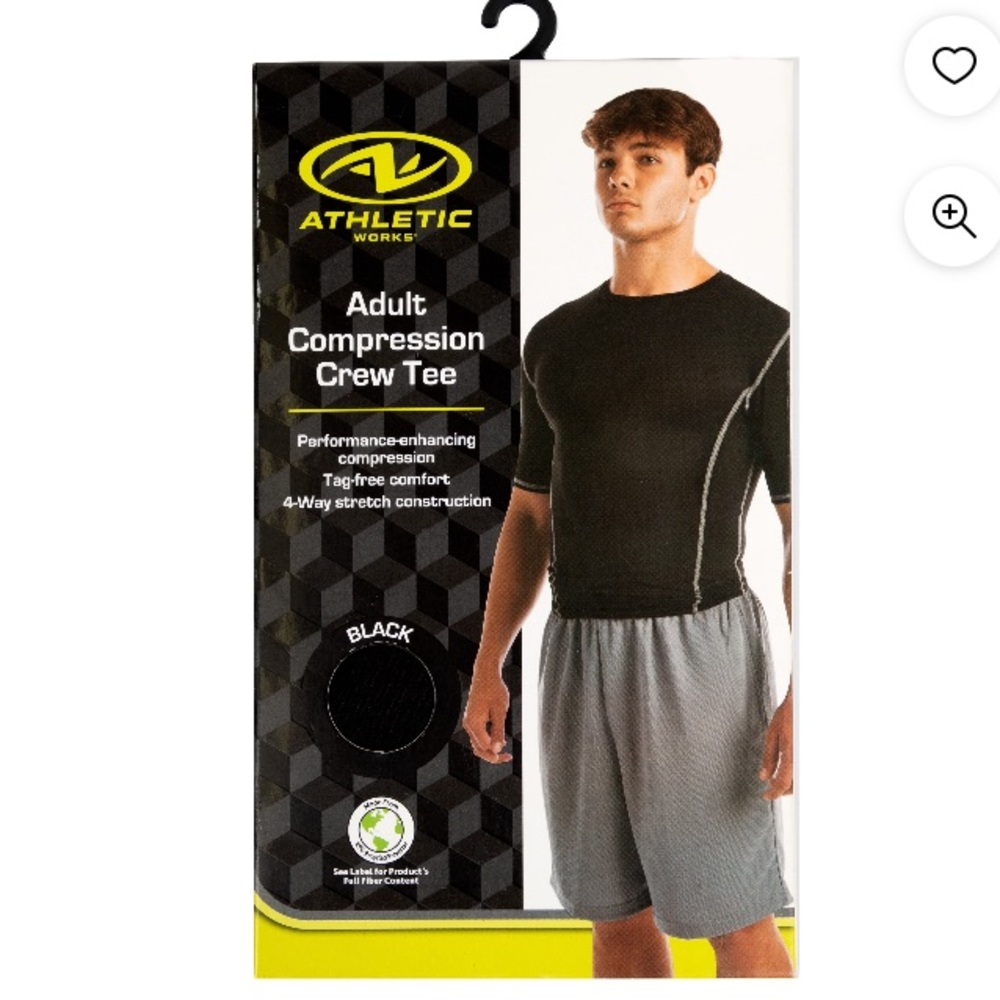 💜Athletic Works Adult Compression Crewneck Tee ONLY